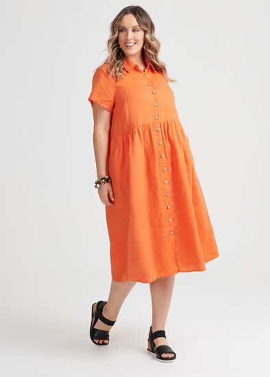 Plus Size Linen Buena Vista Dress