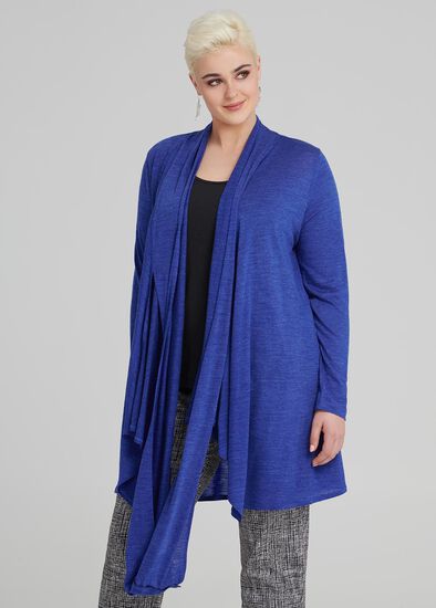 Plus Size Winter Blues Wool Cardi