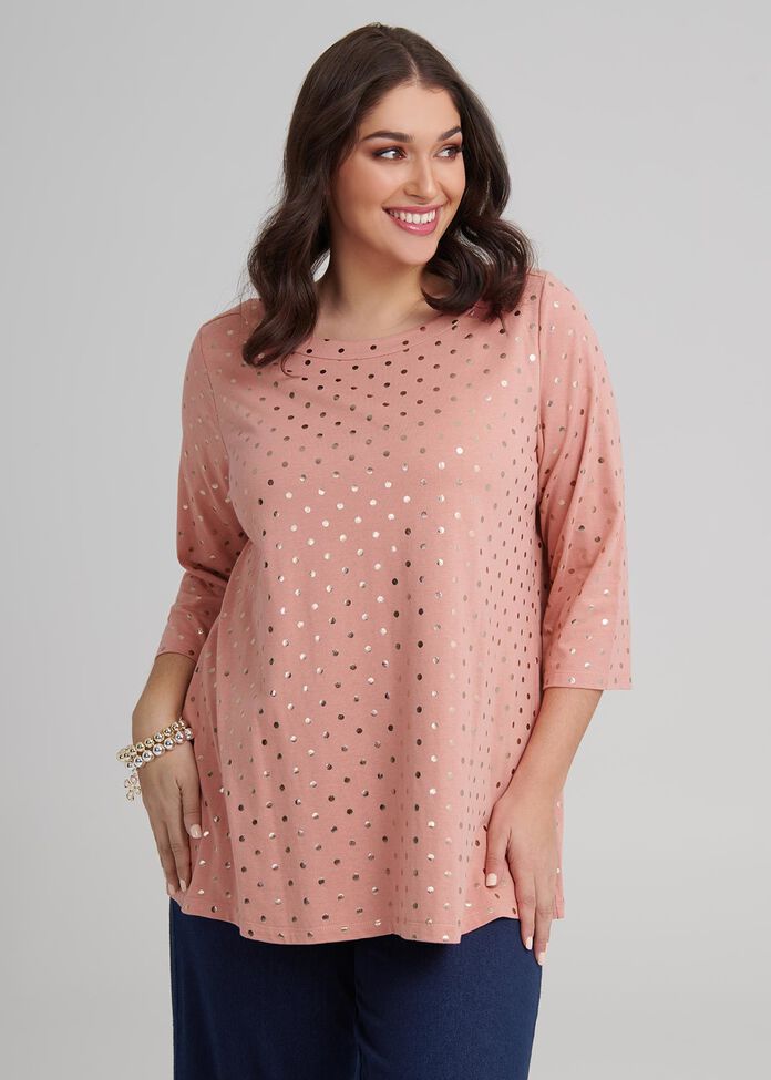 Spots Boatneck Tee, , hi-res