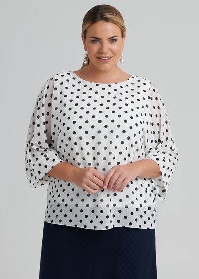 Plus Size Take The Stand Spot Top