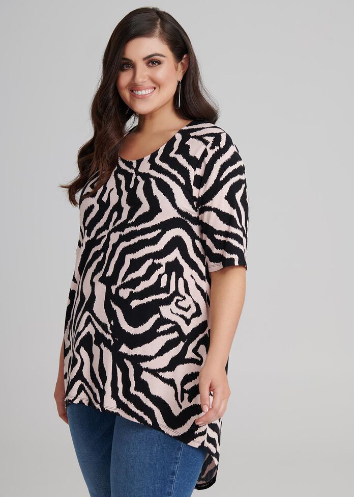 Zebra Stripes Top, , hi-res