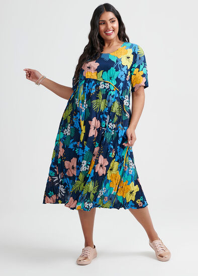 Plus Size Cotton Floral Dress