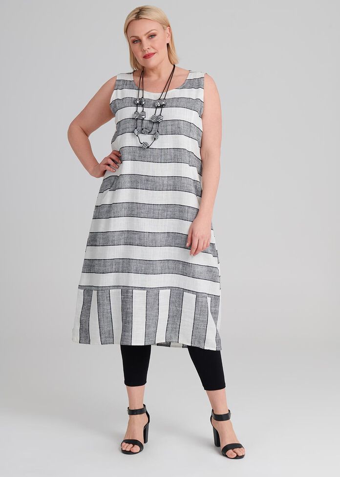 Linen Stay In Line Dress, , hi-res