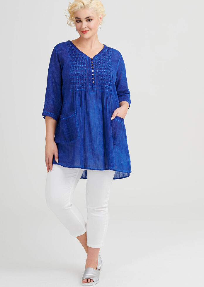 Cotton Pigment Tunic, , hi-res