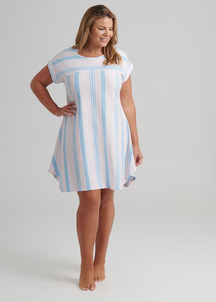 Shelly Stripe Nightie, , hi-res