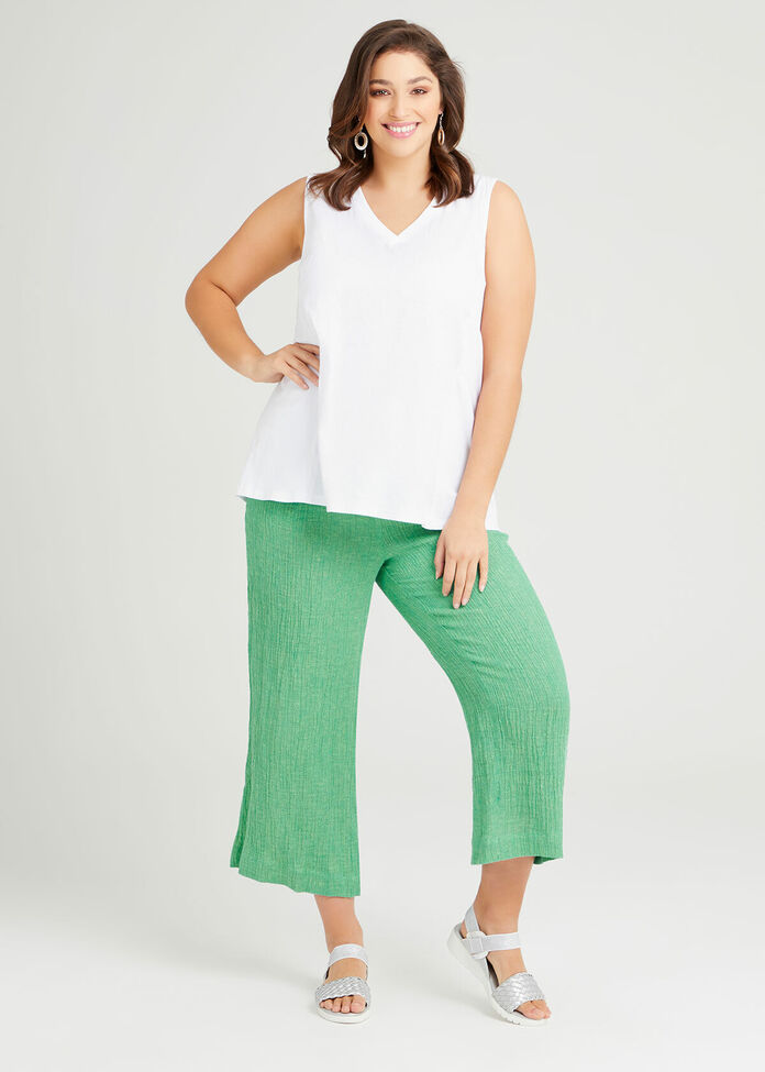 Eva Crinkle Linen Wide Pant, , hi-res