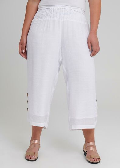 Plus Size Sahara Button Crop Pant