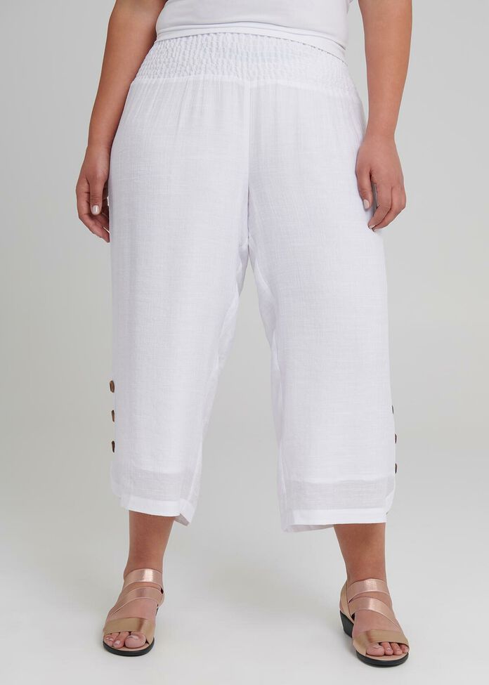 Sahara Button Crop Pant, , hi-res