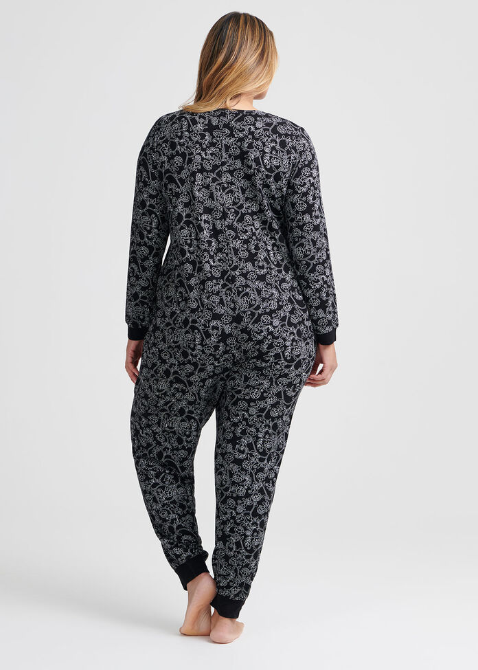 Floral Bamboo Lounge Onesie, , hi-res