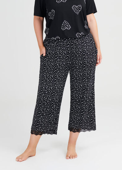 Plus Size Bamboo Mini Hearts Pj Pant