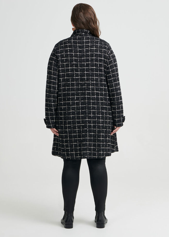 Checked Boucle Jacket, , hi-res