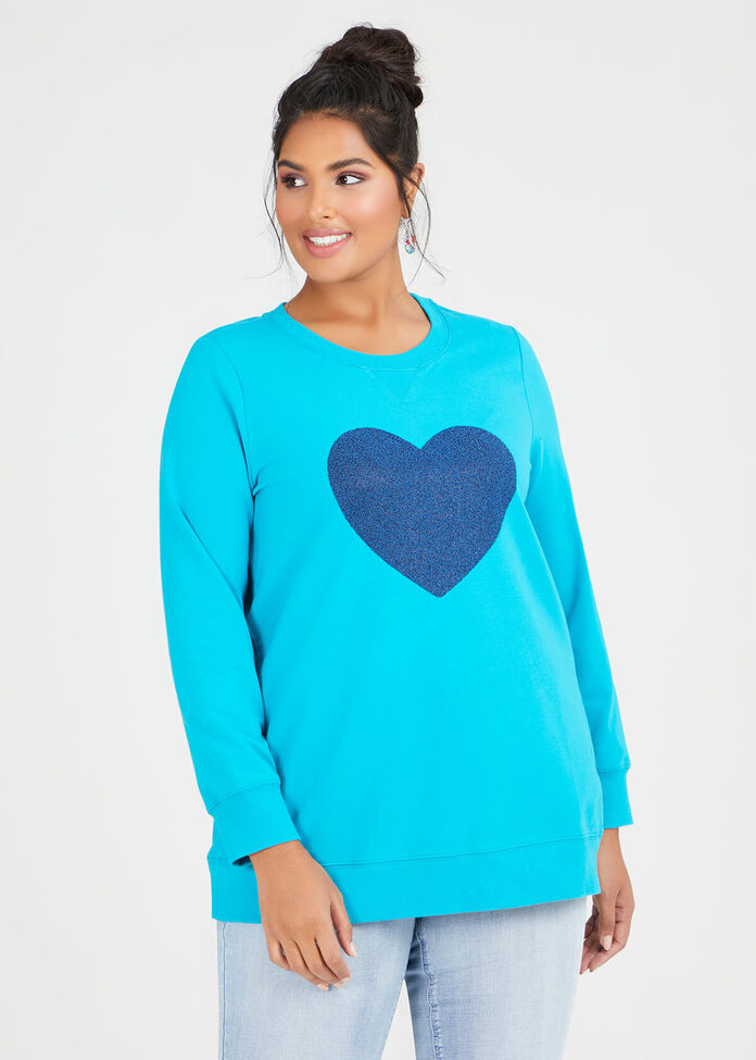 Organic Love Heart Sweat, , hi-res