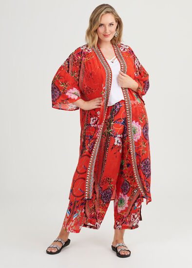 Plus Size Rosy Outlook Natural Kimono