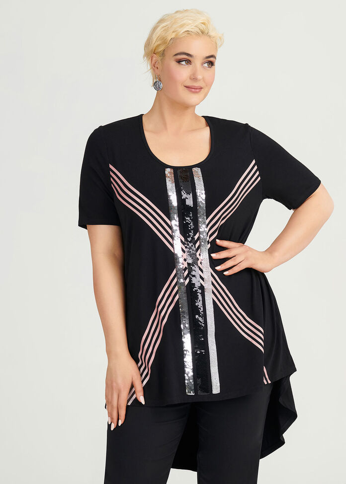 Bejewelled Viscose Tunic, , hi-res