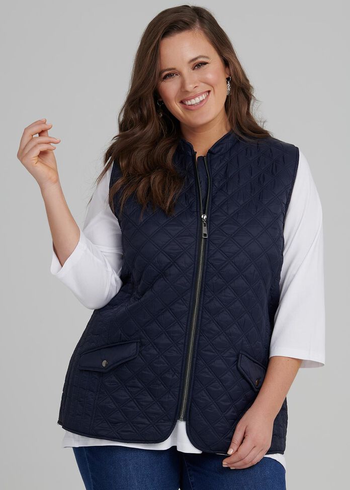 Eclectic Quilted Vest, , hi-res