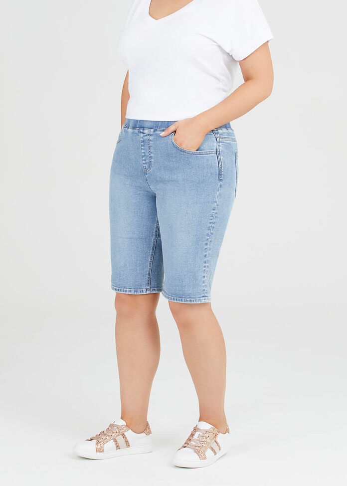 Bamboo Cuff Denim Short, , hi-res