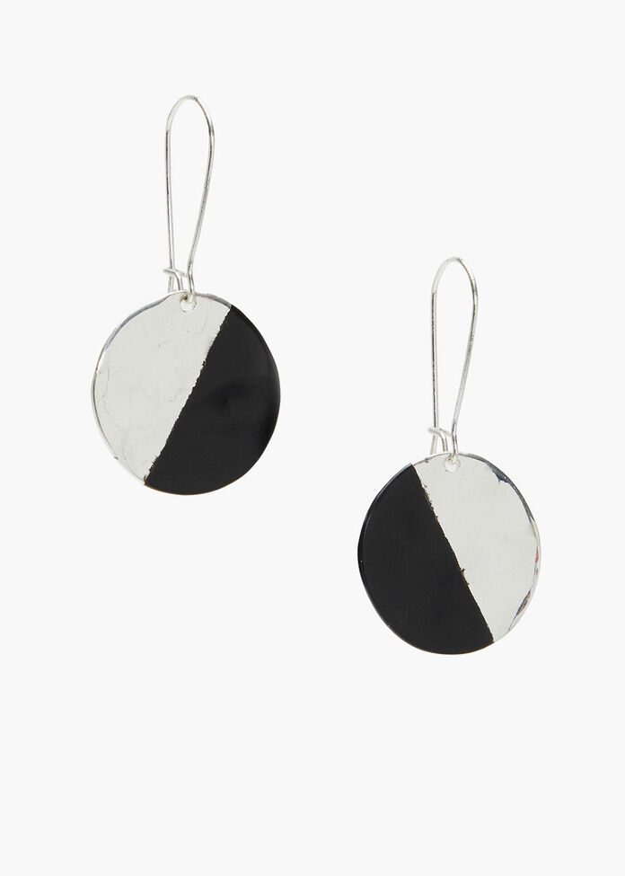 Dipped Disc Earrings, , hi-res