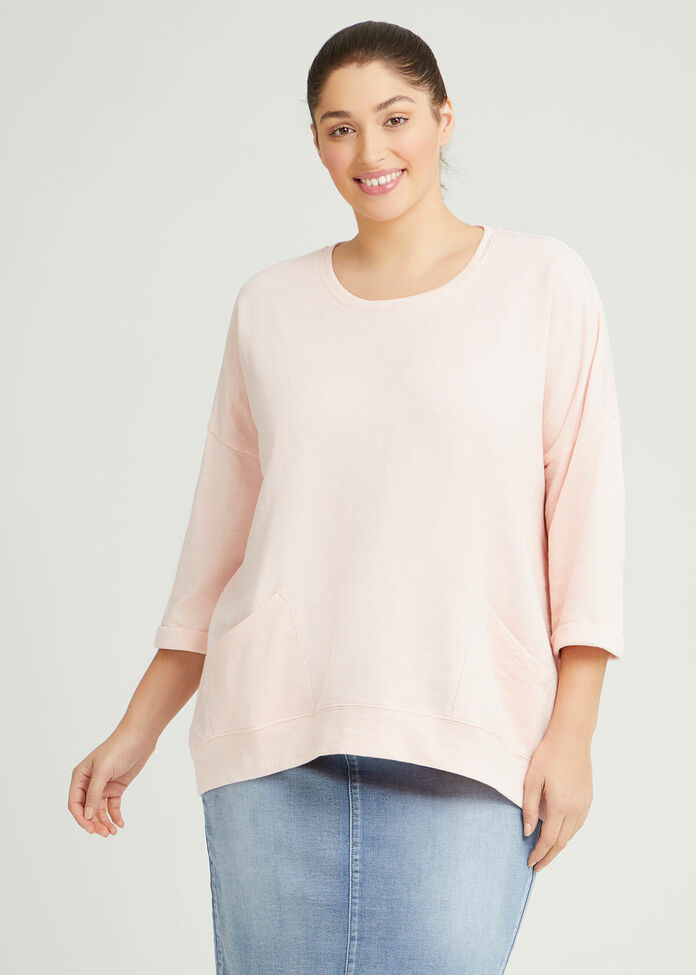 Cotton Leisure Sweat Top, , hi-res