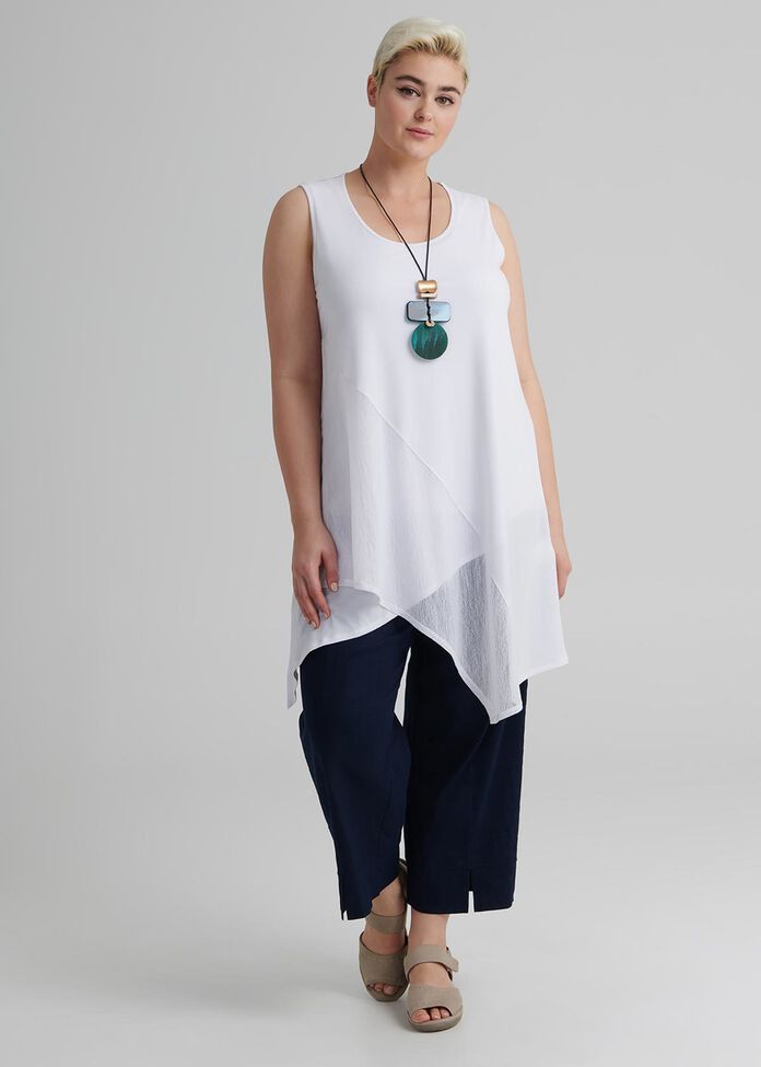 Linen Oasis Crop Pant, , hi-res