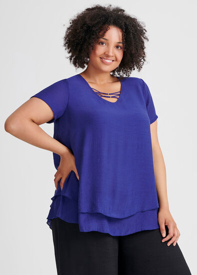 Plus Size Cross My Heart Top