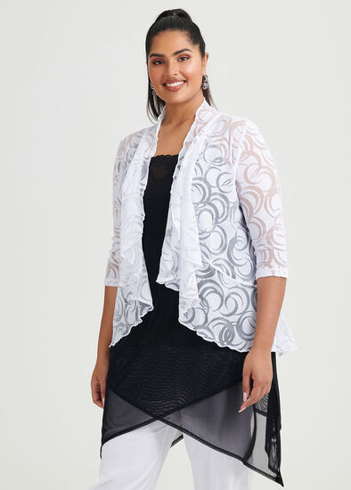 Plus Size Mesh Summer Days Cardi