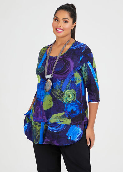 Plus Size Viscose Artistry Tunic