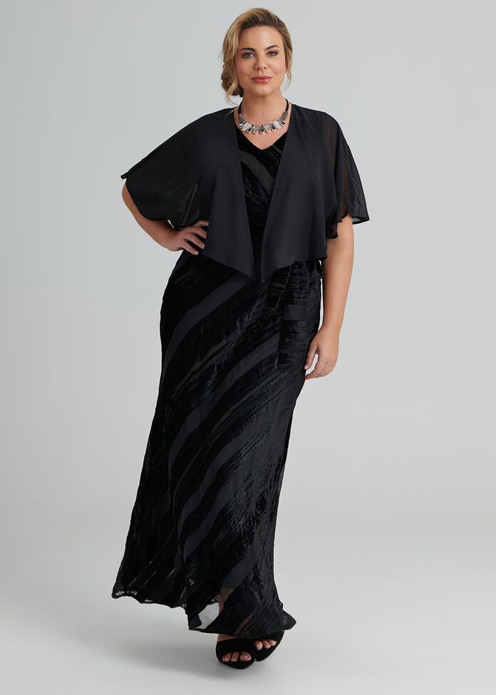 Glamour Velvet Maxi Dress, , hi-res