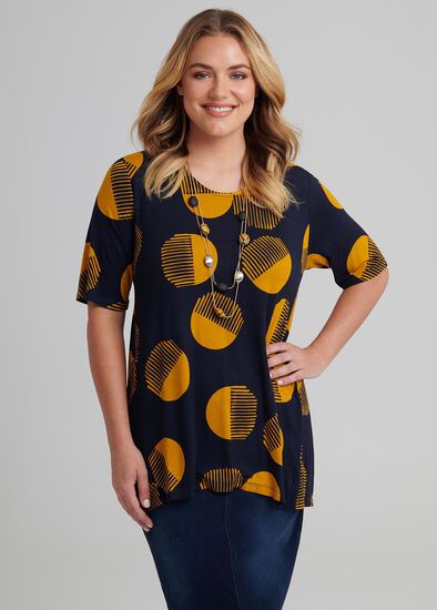 Plus Size Lino Bamboo Spot Top