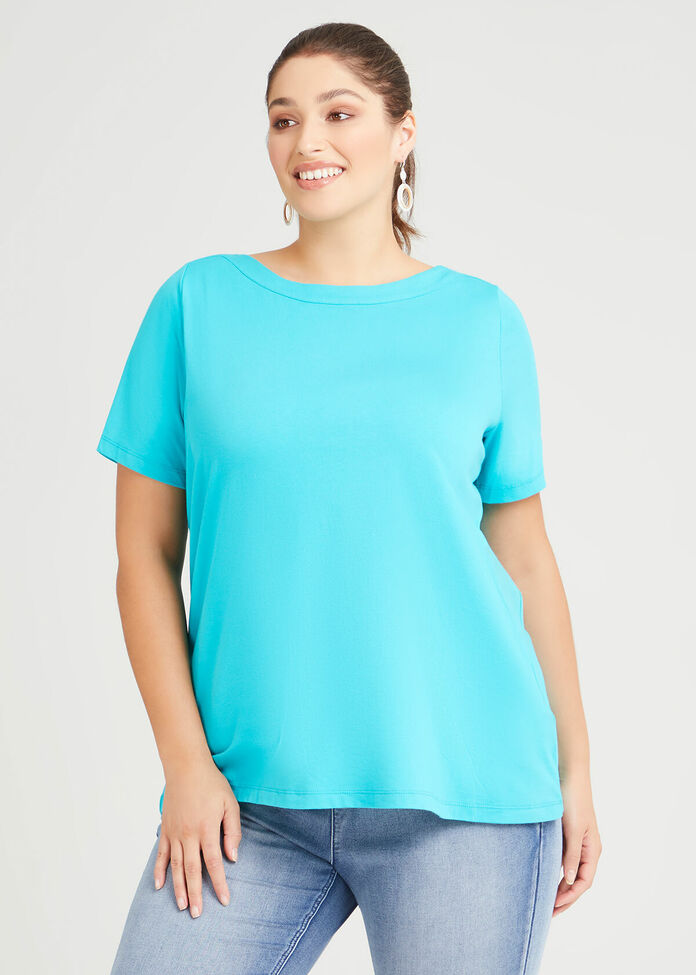 Organic Boat Neck T-shirt, , hi-res