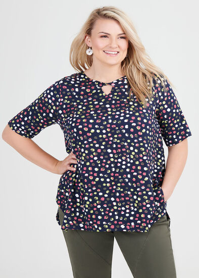 Plus Size Bamboo Terra Spot Top