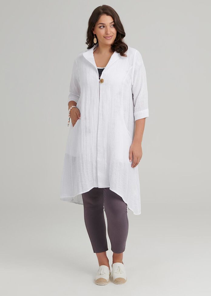 Linen Daybreak Duster, , hi-res