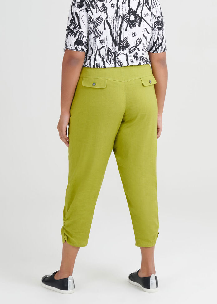 Linen Milos Crop Pant, , hi-res