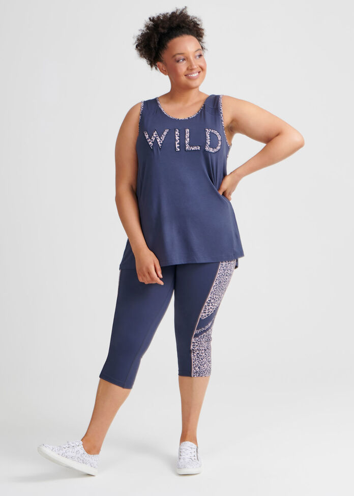 Wild Spliced Crop Legging, , hi-res