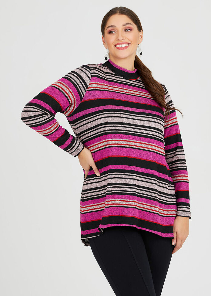 Bamboo Cosy Stripe Top, , hi-res