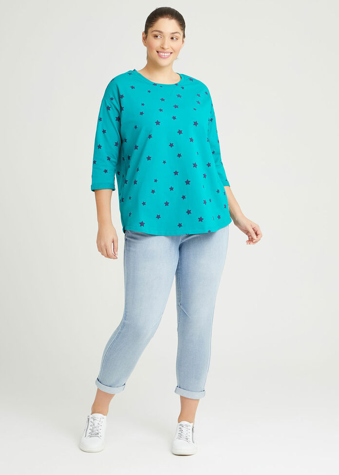 Organic Star 3/4 Sleeve Sweat, , hi-res