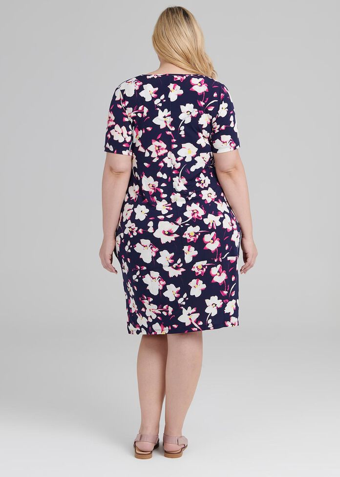 Fuschia Floral Dress, , hi-res