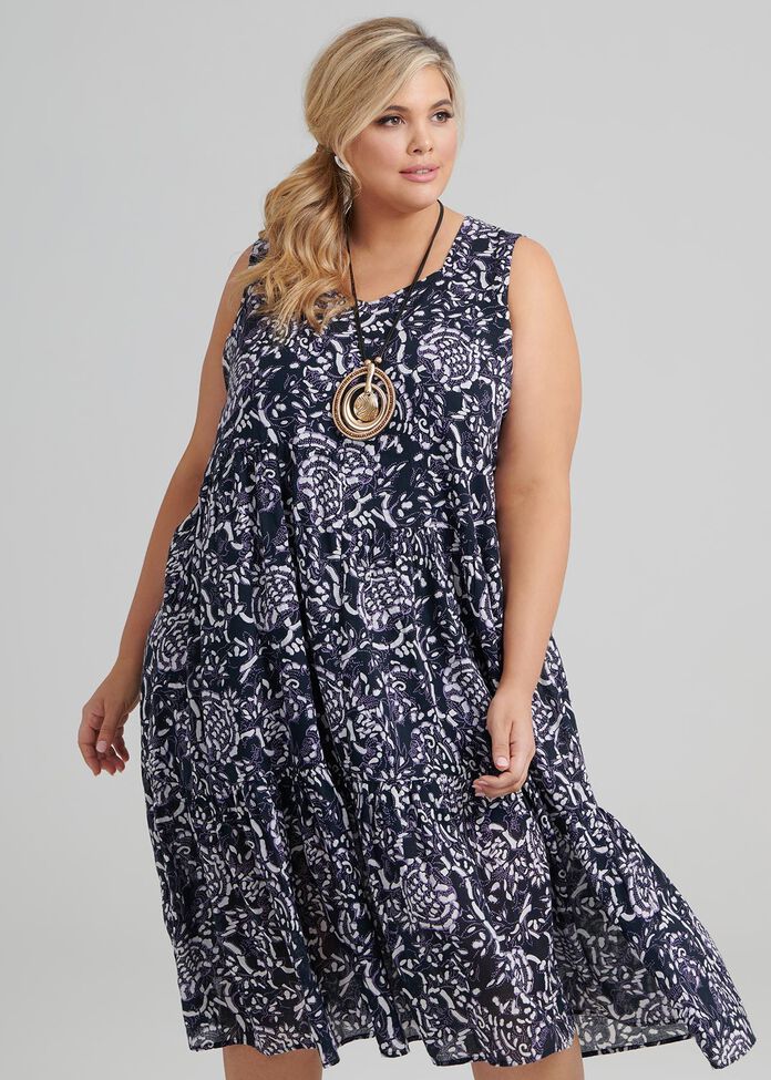 Paisley Blues Dress, , hi-res