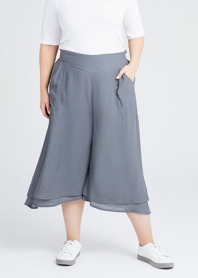 Natural Layered Crop Pant, , hi-res