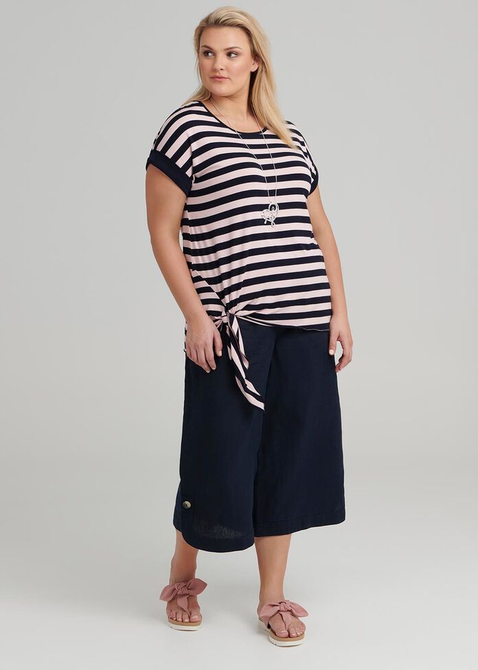 Stripe Knot Top, , hi-res