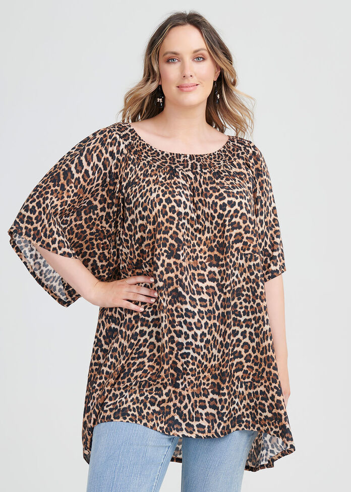 Natural Leopard Tunic, , hi-res