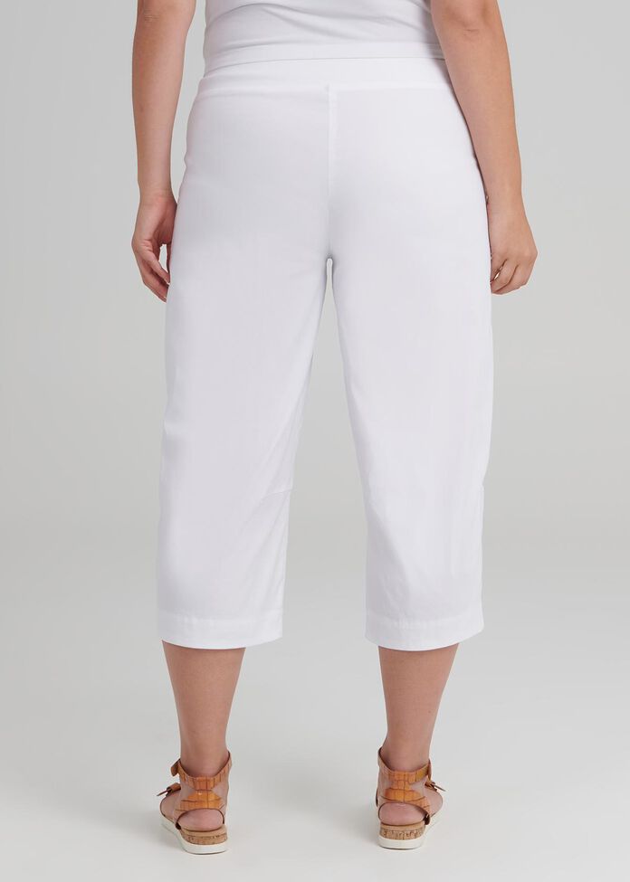 Tencel Trapeze Dart Crop Pant, , hi-res