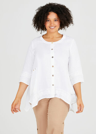 Plus Size Latania Linen Shirt