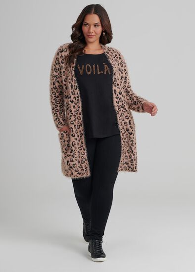 Plus Size Leopard Blush Cardigan