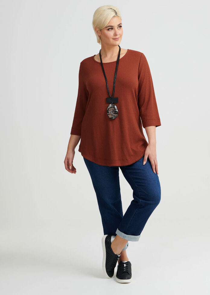 Staple Curved Hem Top, , hi-res