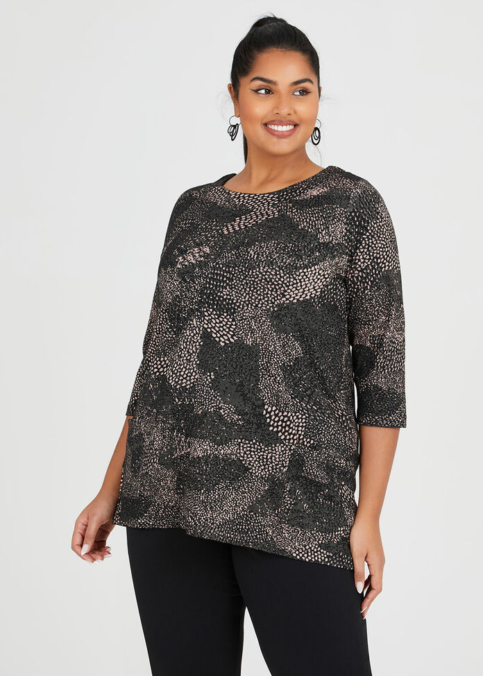 Jacquard Knit Top, , hi-res