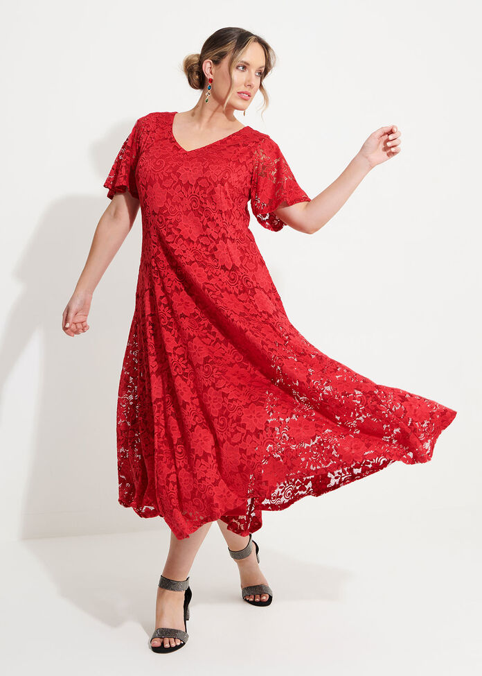 Scarlet Lace Dress, , hi-res