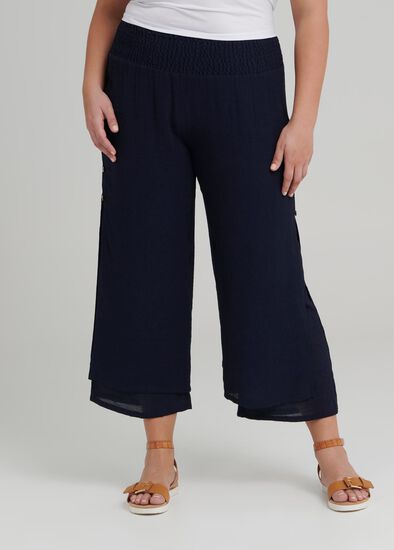 Plus Size Crinkled Pant