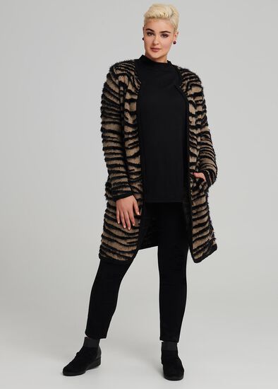 Plus Size Zebra Luxe Cardi