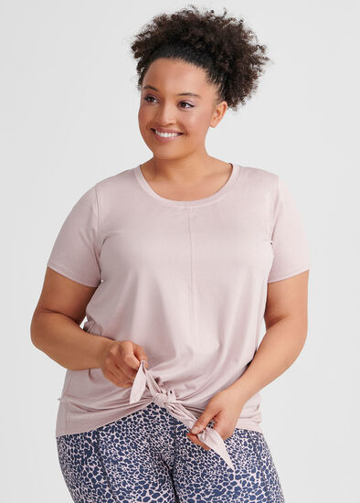 Plus Size Lotus Knot Front Top