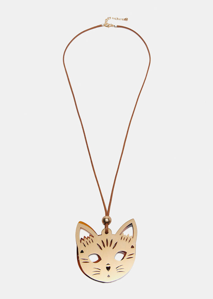 Kitten Pendant Necklace, , hi-res